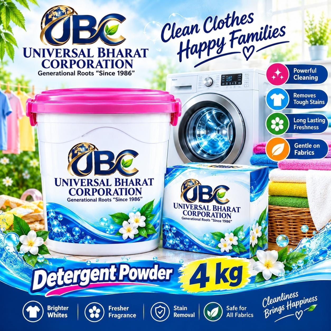 UBC Detergent Powder – 4kg