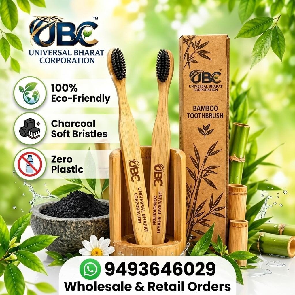 UBC Bamboo Toothbrush with Charcoal Bristles