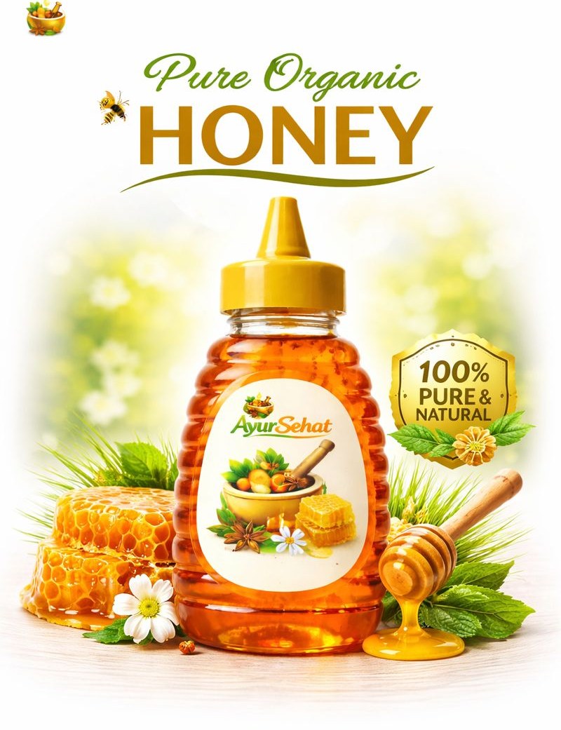 Pure raw honey with natural taste and health benefits