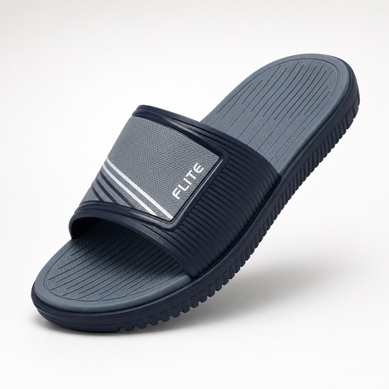 FLITE Men’s Comfort Slippers – Navy Grey