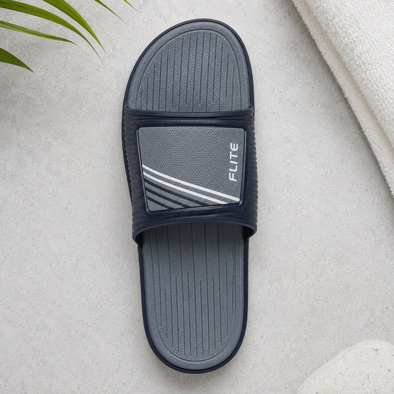 FLITE Men’s Comfort Slippers – Navy Grey thumbnail 3