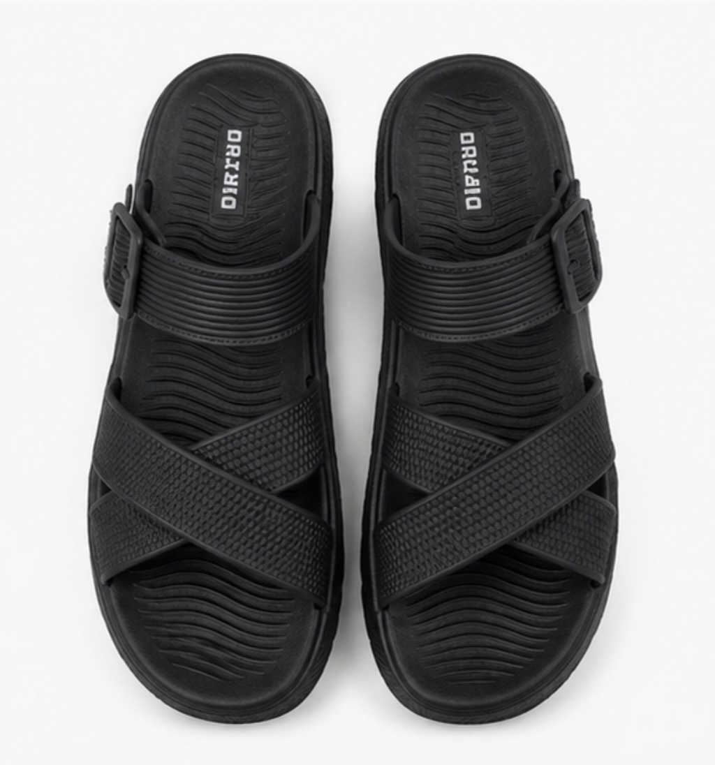 Women's Black Comfort Sandal thumbnail 2